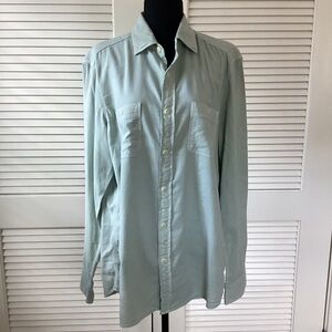 Vineyard vines slim Crosby fit linen cotton spandex men’s button down M seafoam